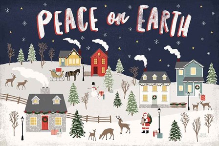 Christmas Village II by Laura Marshall art print