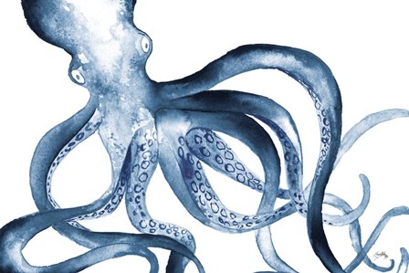 Octopus in the Blues by Elizabeth Medley art print