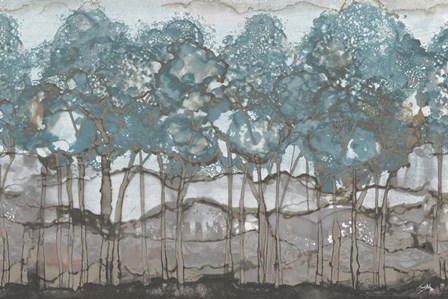 Muted Watercolor Forest by Elizabeth Medley art print