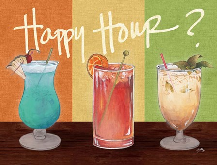 Happy Hour Drinks by Elizabeth Medley art print