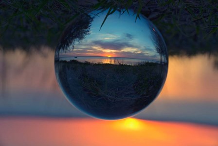 Sunset Droplet View by Debbie O&#39;dell art print