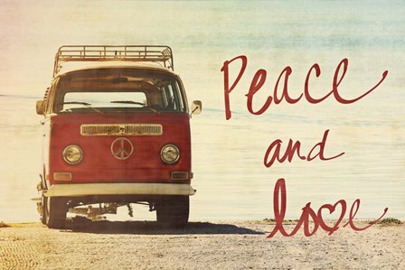 Peace and Love by Gail Peck art print