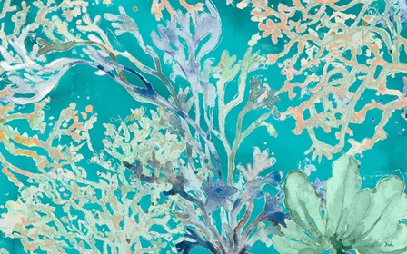 Under the Sea Plants Blue by Patricia Pinto art print