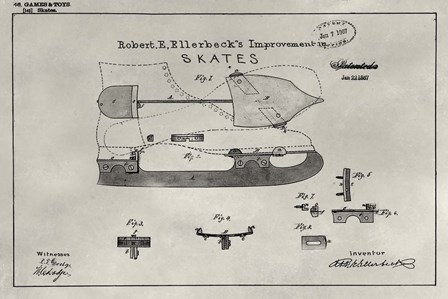 Patent--Skate by Alicia Ludwig art print