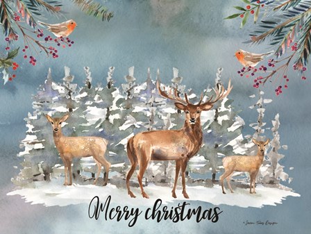 Merry Christmas Deer by Seven Trees Design art print