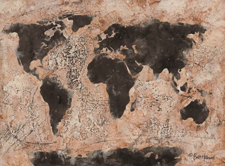 Old World Map by Britt Hallowell art print
