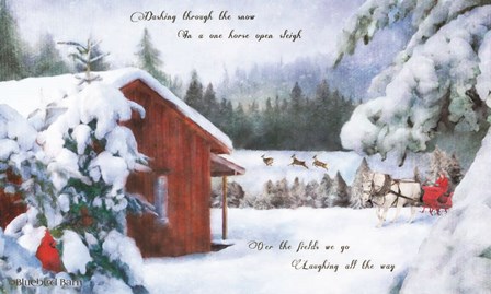 Dashing Through the Snow by Bluebird Barn art print