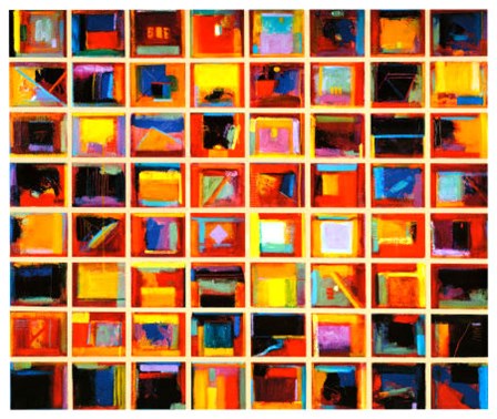 64 Abstract Paintings by Gary Max Collins art print