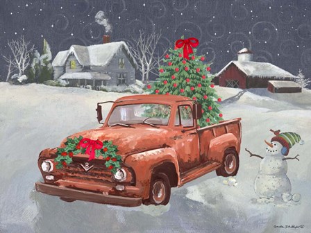 Old Truck and House by Anita Phillips art print