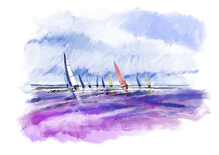 Boats 6A by Stuart Roy art print