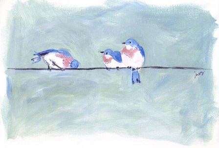 Birds on a Wire II by Molly Susan Strong art print