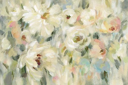 Expressive Pale Floral by Silvia Vassileva art print