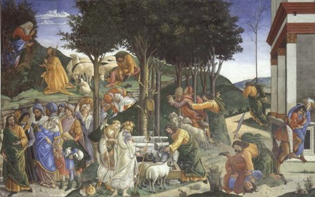 Scenes from the Life of Moses by Sandro Botticelli art print