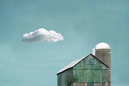 Green Barn and Cloud by Brooke T. Ryan art print
