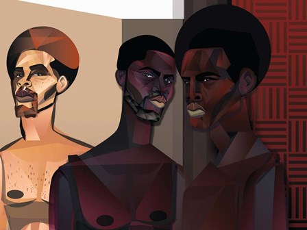 Three Men by Jaleel Campbell art print