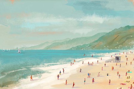 Santa Monica Beach by Pete Oswald art print