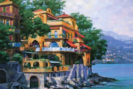 Portofino Villa by Howard Behrens art print