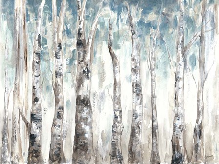 Winter Aspen Trunks Blue by Tre Sorelle Studios art print