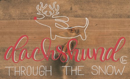 Dachshund in the Snow by Fearfully Made Creations art print