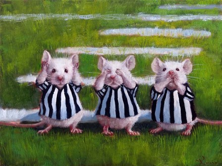 Three Blind Mice by Lucia Heffernan art print