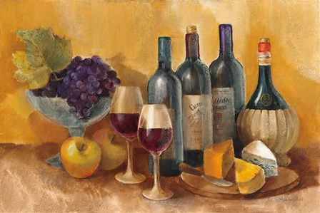 Wine and Fruit I v2 by Albena Hristova art print