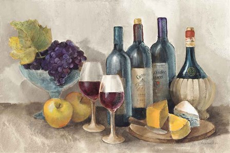 Wine and Fruit I v2 Light by Albena Hristova art print
