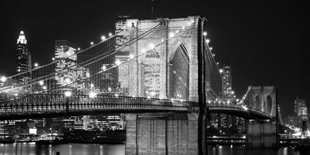 Brooklyn Bridge at Night by Jet Lowe art print