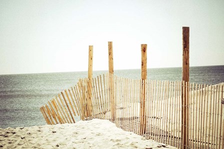 Wooden Beach Fence by Jessica Reiss art print