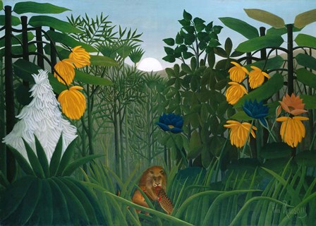The Repast of the Lion by Henri Rousseau art print