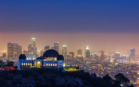 L.A. Skyline with Griffith Observatory by Toby Harriman Visuals art print