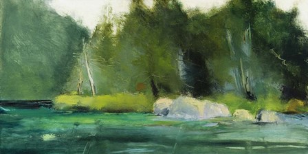 Lily Pond &amp; Dark Woods by Martha Wakefield art print