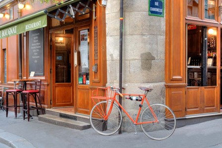 Orange Bicycle, Paris by Alan Blaustein art print