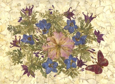 Butterfly And Flowers 1 by DryFlowersArt art print