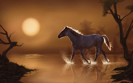 Little Missouri Crossing by Gordon Semmens art print