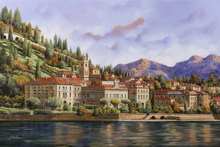 Lungolago Di Bellagio by Guido Borelli art print