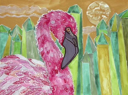 Crystal Flamingo by Lauren Moss art print