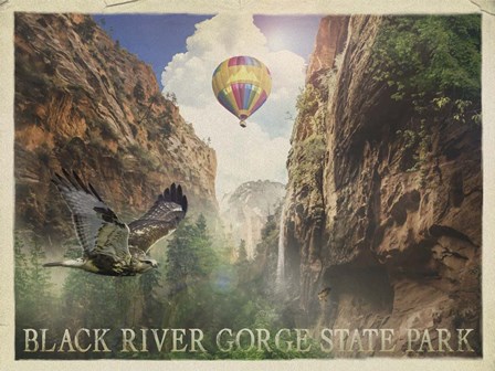Black River Gorge by Old Red Truck art print