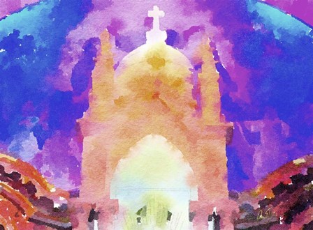 Acapulco Cathedral by Pamela A. Johnson art print