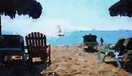 Sailboat at Late Day by Pamela A. Johnson art print