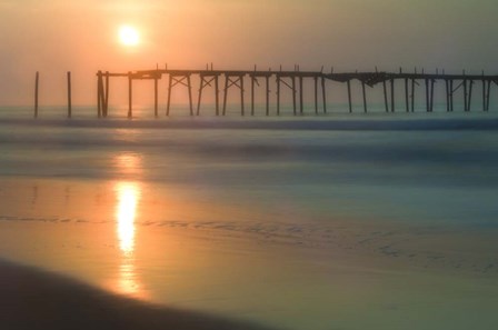 Morning Pier Sunrise, Cape May New Jersey by Sheila Haddad / Danita Delimont art print
