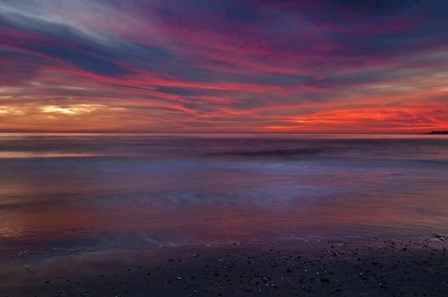 Purple-Colored Sunrise On Ocean Shore, Cape May NJ by Jay O&#39;Brien / Jaynes Gallery / DanitaDelimont art print