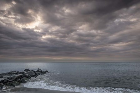 Sunrise On Stormy Beach Landscape, Cape May National Seashore, NJ by Jay O&#39;Brien / Jaynes Gallery / DanitaDelimont art print