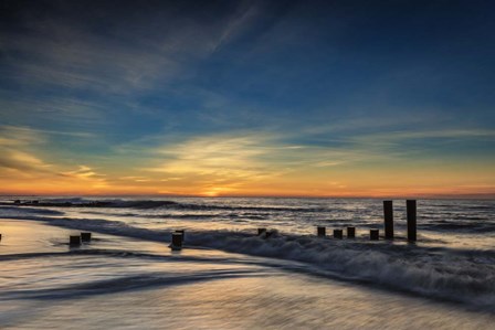 Sunrise On Winter Shoreline 2, Cape May National Seashore, NJ by Jay O&#39;Brien / Jaynes Gallery / DanitaDelimont art print