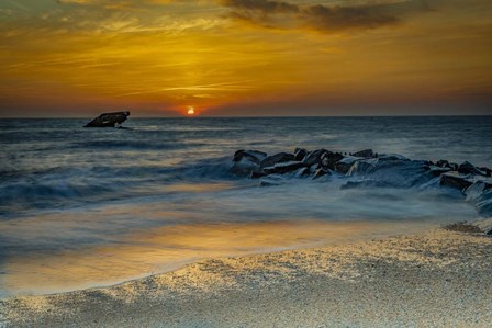 Sunrise On Ocean Shore 1, Cape May National Seashore, NJ by Jay O&#39;Brien / Jaynes Gallery / DanitaDelimont art print