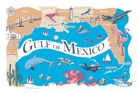 Gulf of Mexico by Vestiges art print