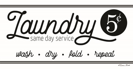 Laundry Same Day Service by Susan Ball art print