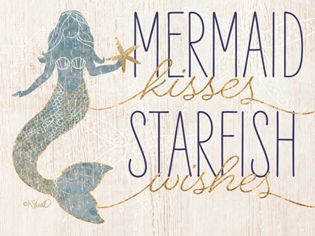 Mermaid Kisses Starfish Wishes by Kate Sherrill art print