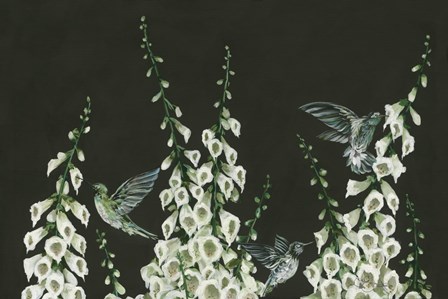 Hummingbirds by Hollihocks Art art print