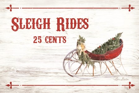 Sleigh Rides 25 Cents by Lori Deiter art print