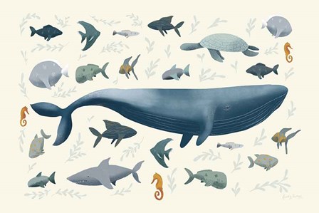 Ocean Life by Becky Thorns art print
